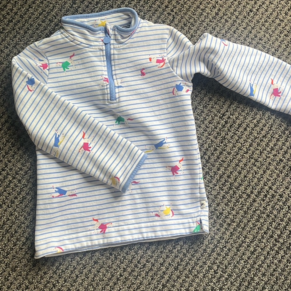 Joules horse quarter zip for girls.